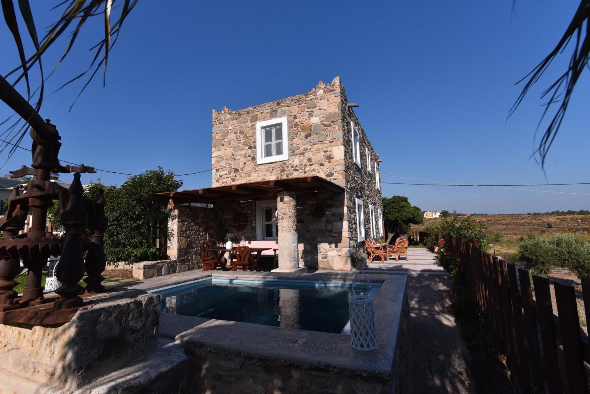Traditional Kos Villa With Swimming Pool, Lawn Yard And Bbq Extérieur photo